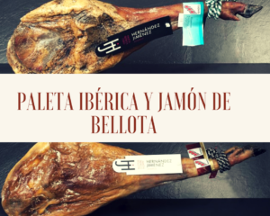 Jamón ibérico y una paleta ibérica