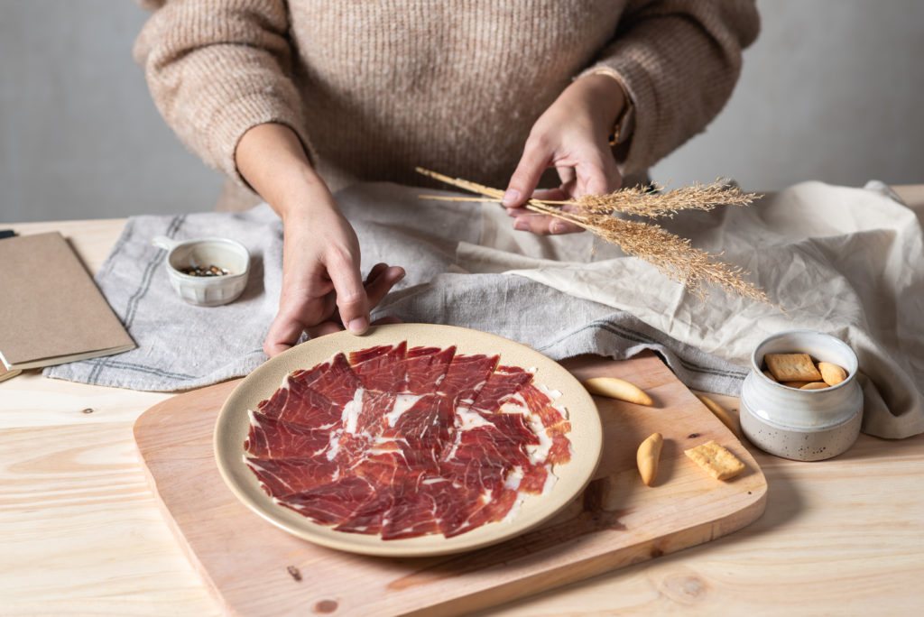 Plato jamón ibérico bellota para bodas